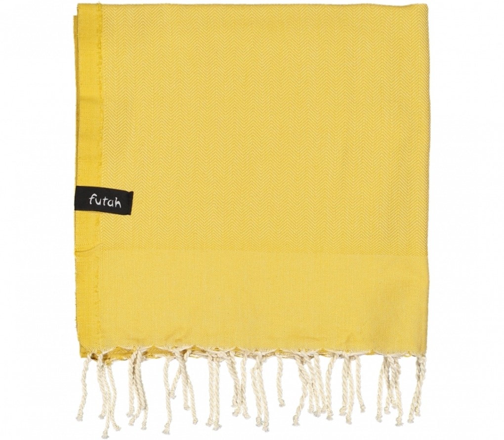 futah beach towels kids towel Ericeira Kids Towel Mustard Folded
