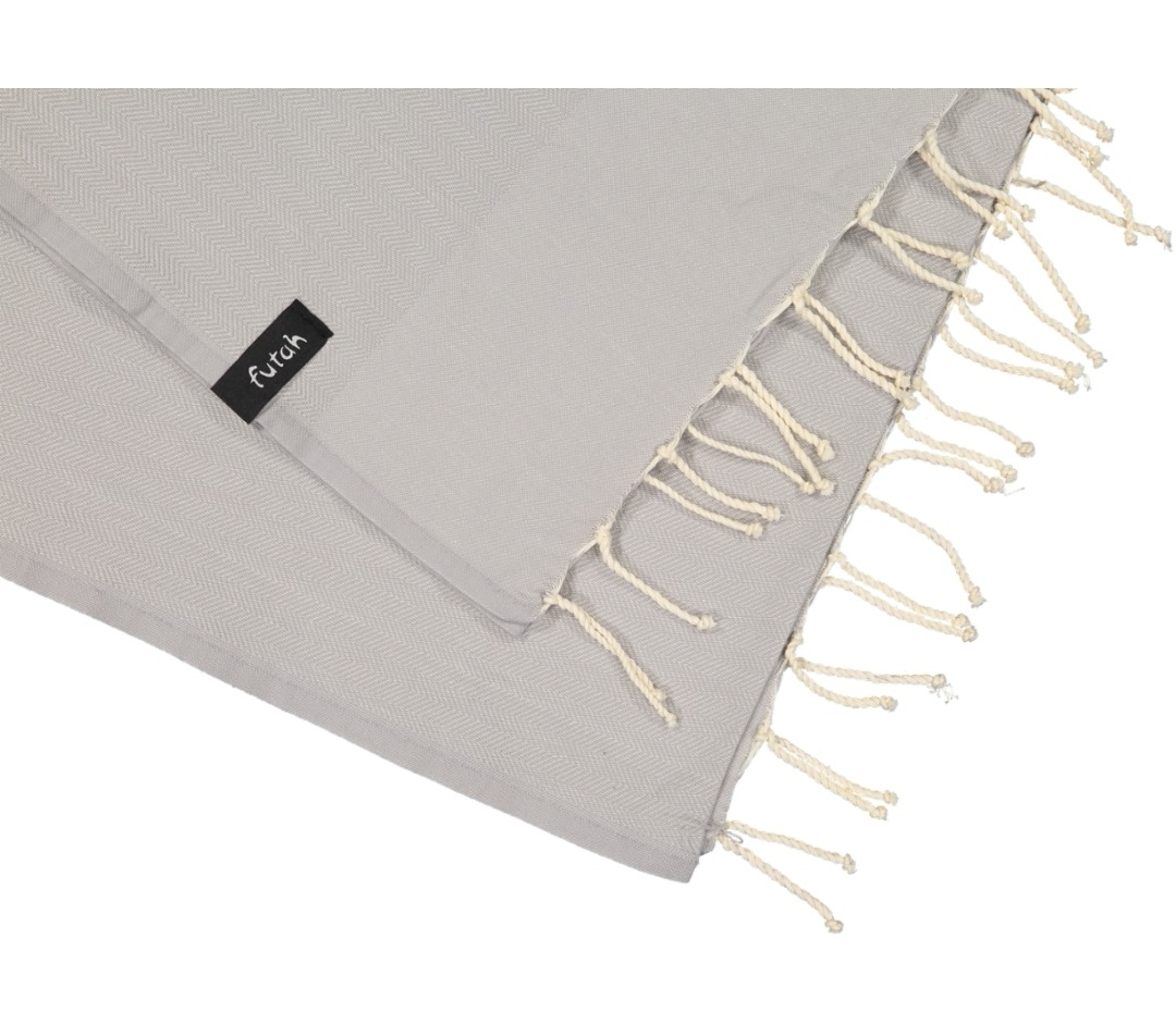 Futah - Ericeira Grey Single Towel  (2)