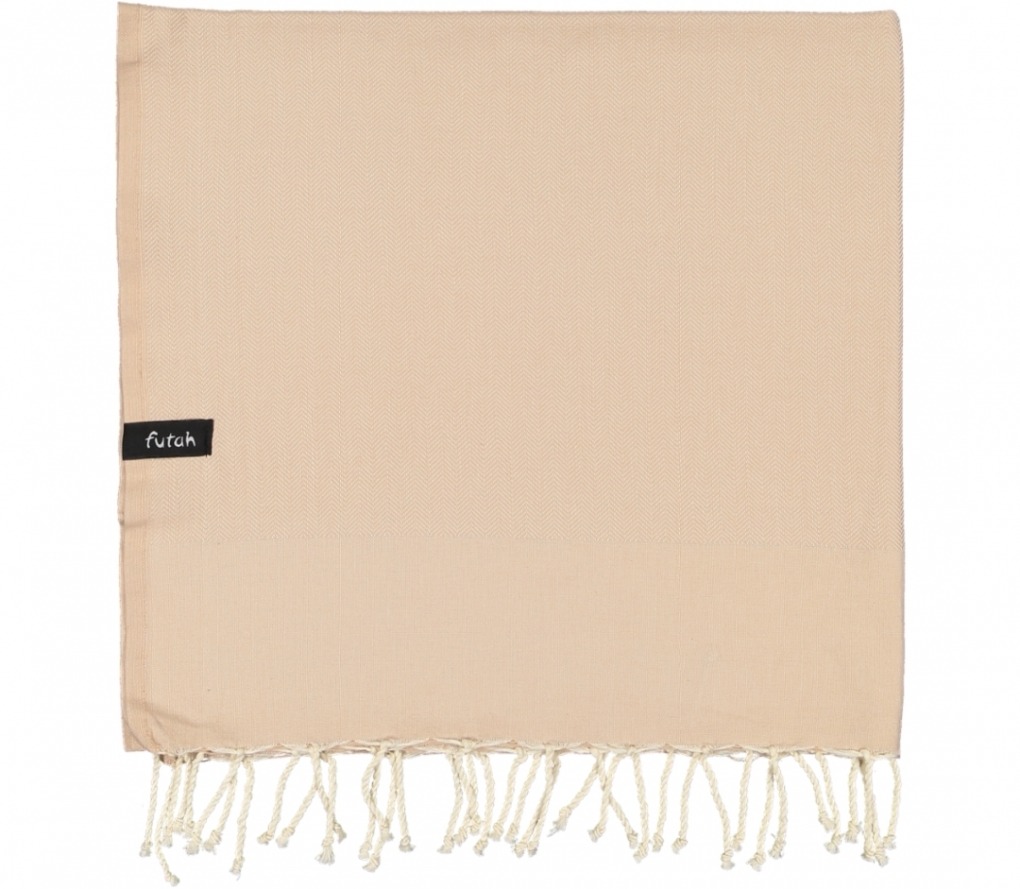futah beach towels single Ericeira Single Towel Mocha Folded