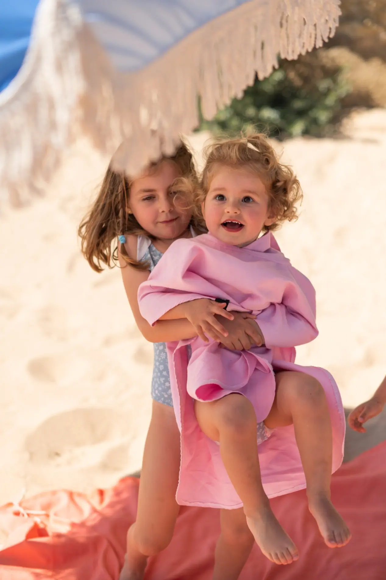 Futah - Ericeira Cor de Rosa Poncho Bebé (3)