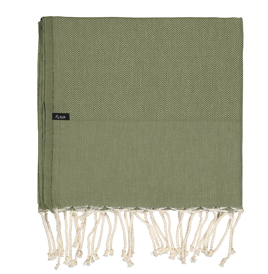 Futah - Ericeira Olive Single Towel  (1)