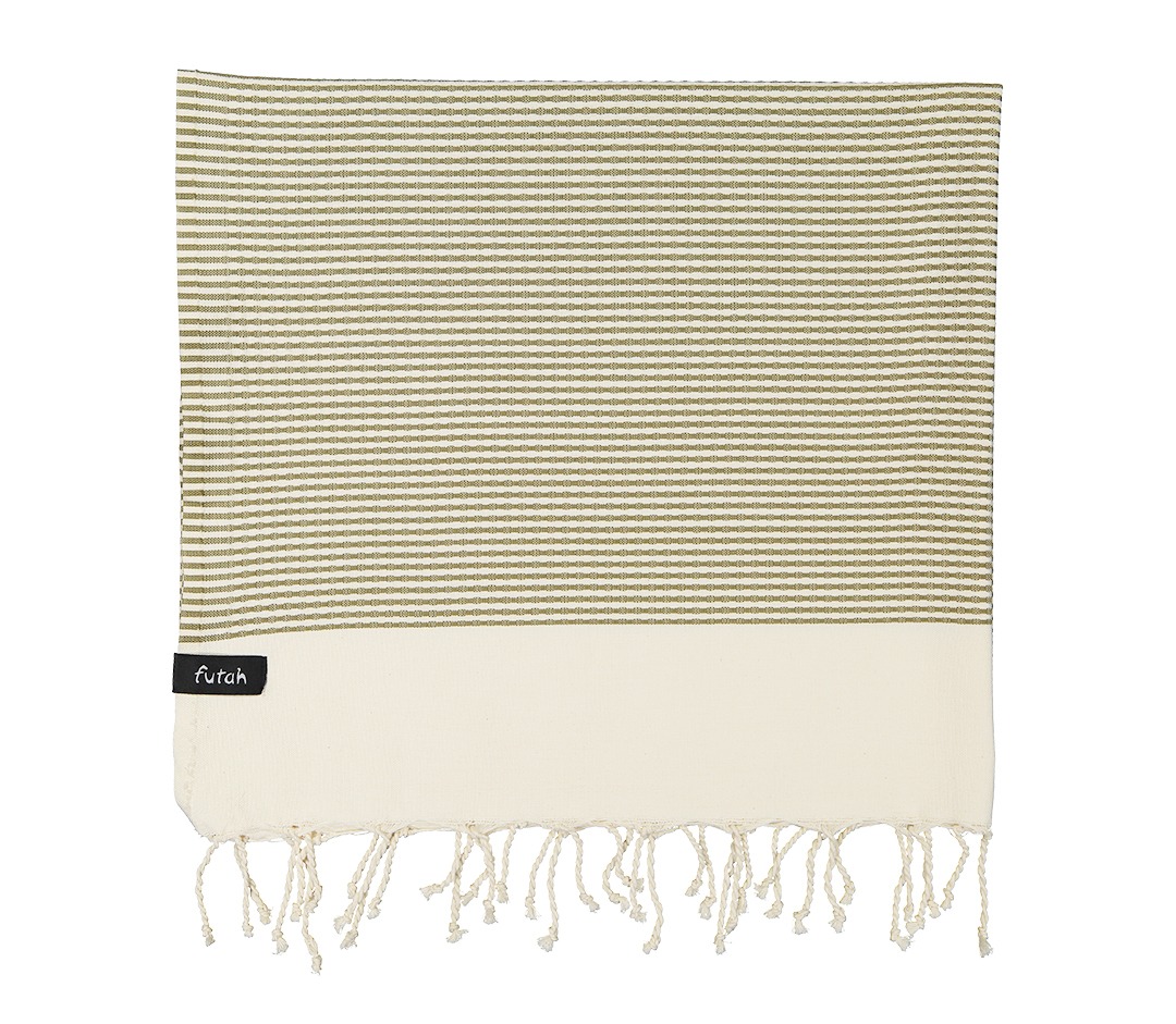 Futah - Nazaré Olive Single Towel  (2)