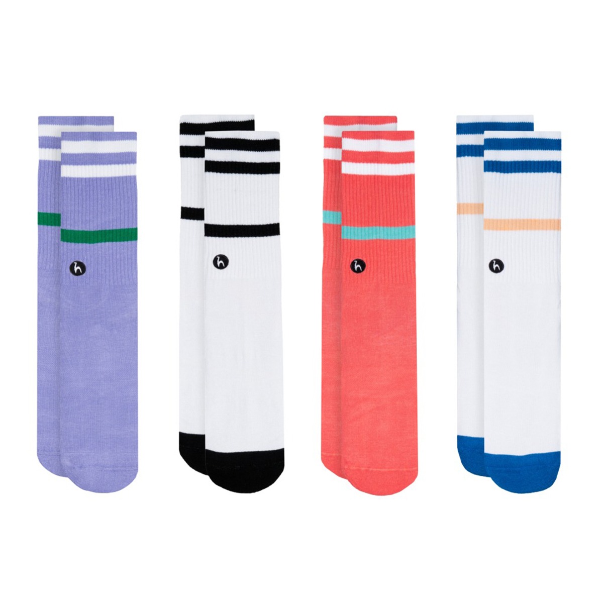 Futah - 4-Pack Stripes Athletic Socks (1)