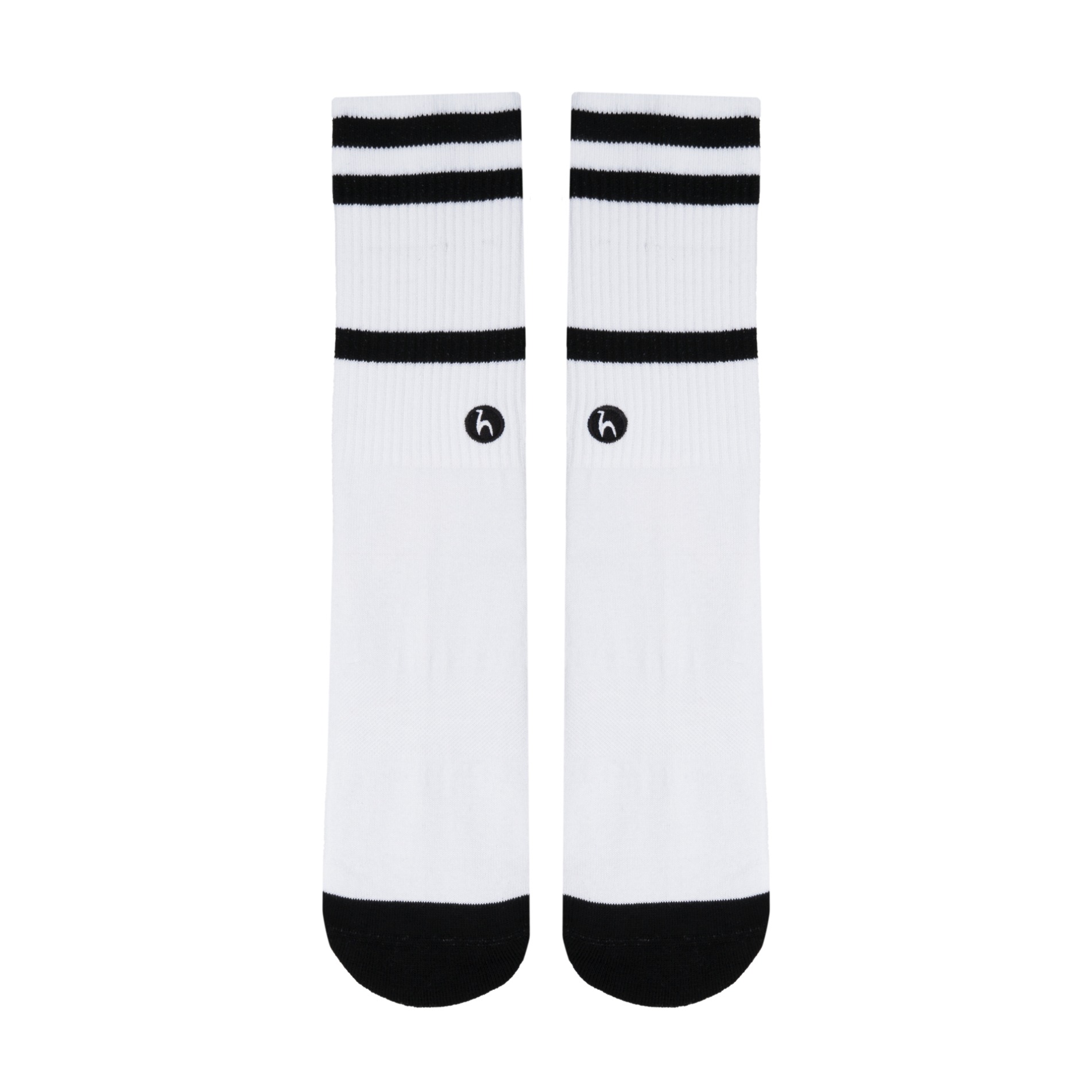Futah - Stripes Off White / Black Socks (2)