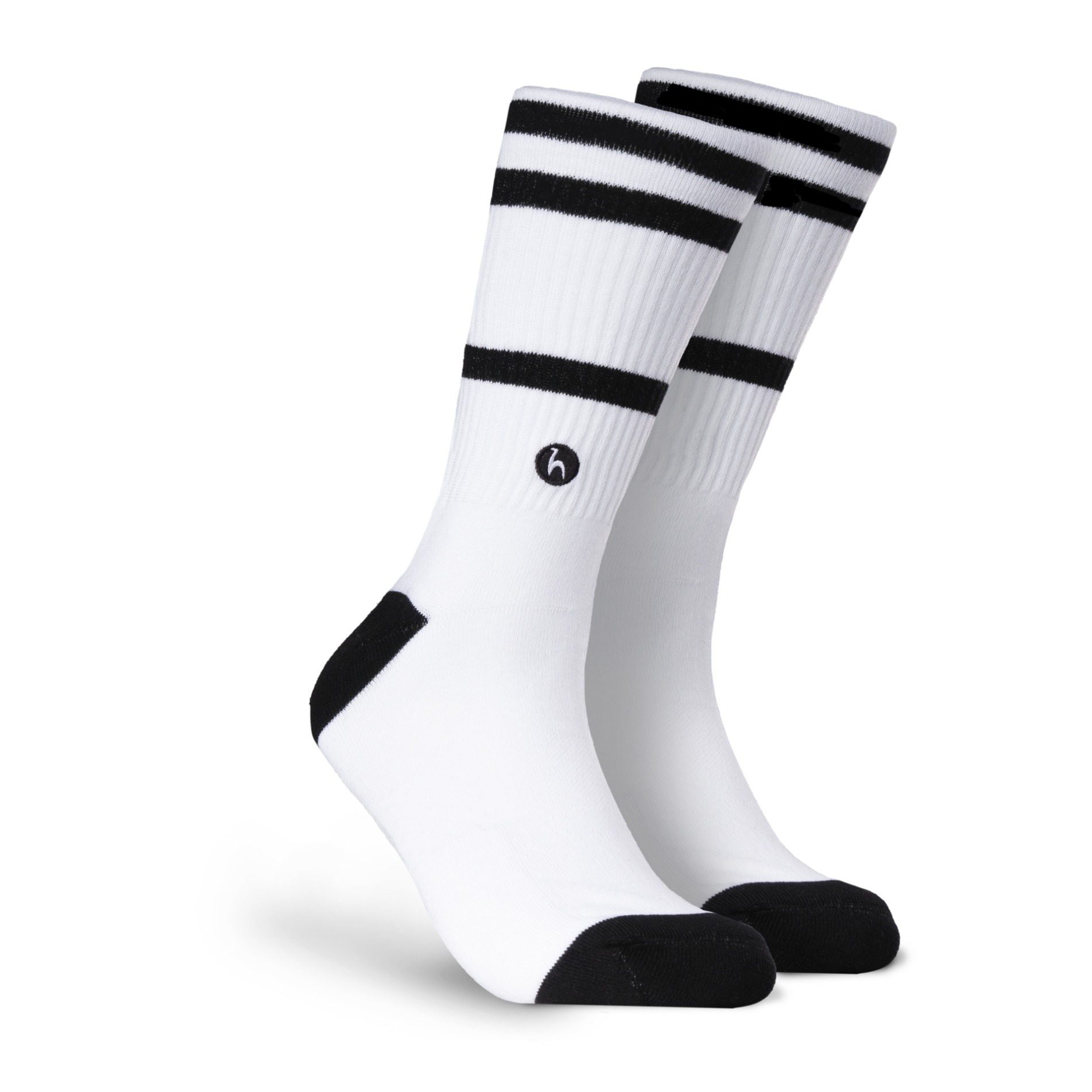 Futah - Stripes Off White / Black Socks (1)