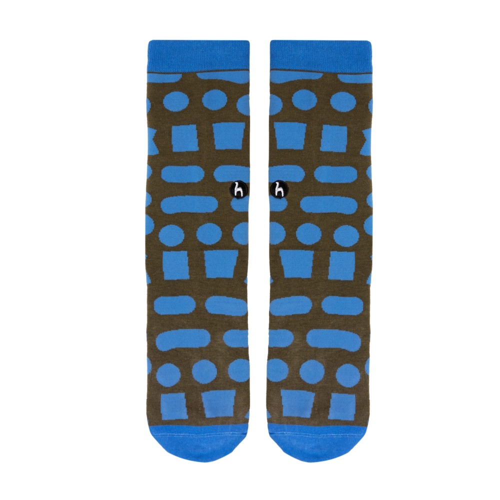 Big Shells Blue Green Socks 1