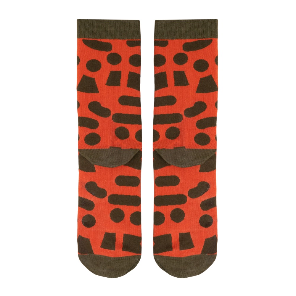 Big Shells Clay Olive Socks 2