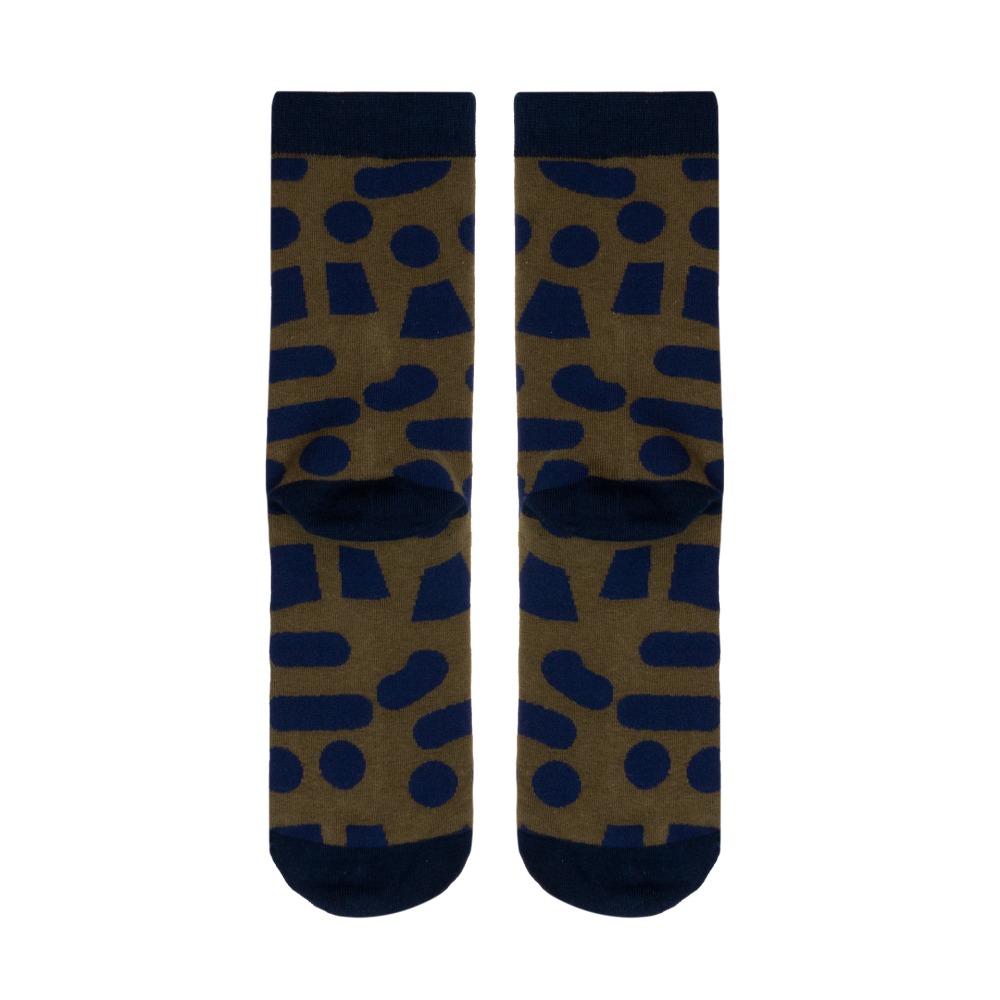 Big Shells Blue Olive Socks 2