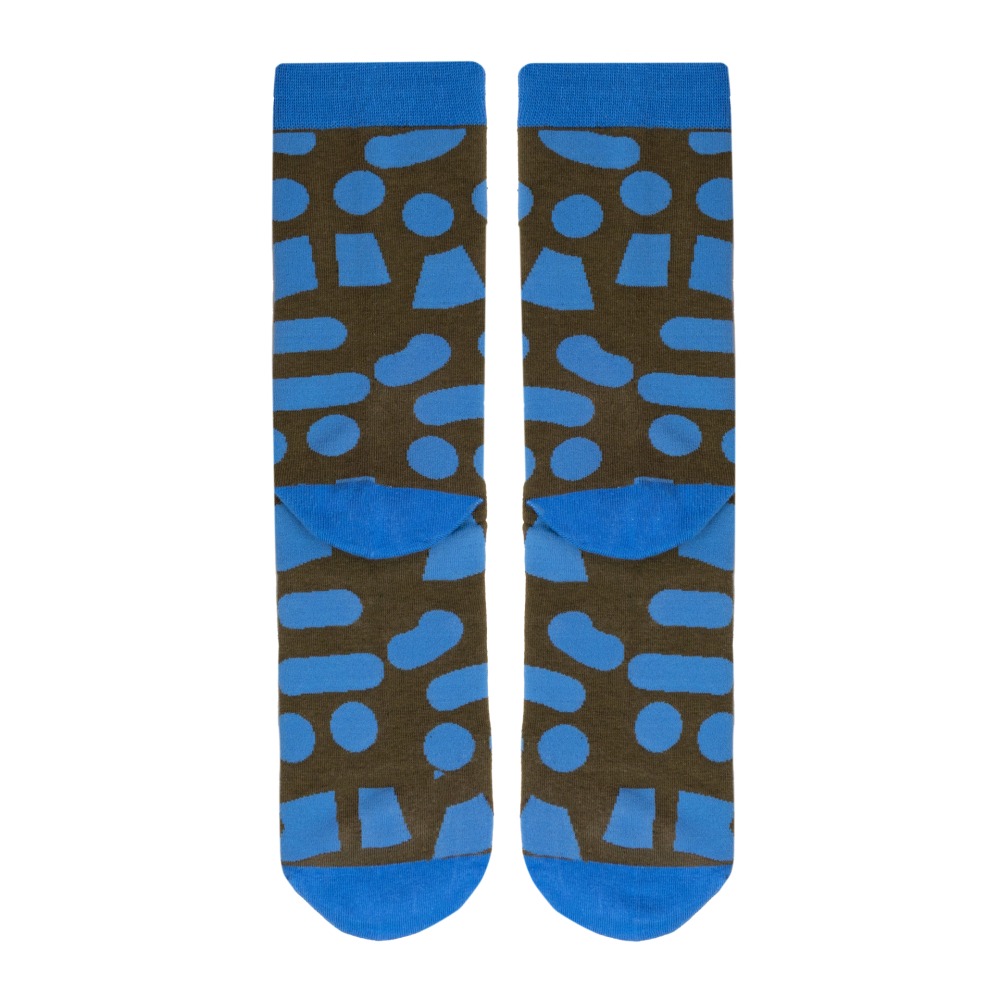 Big Shells Blue Green Socks 2