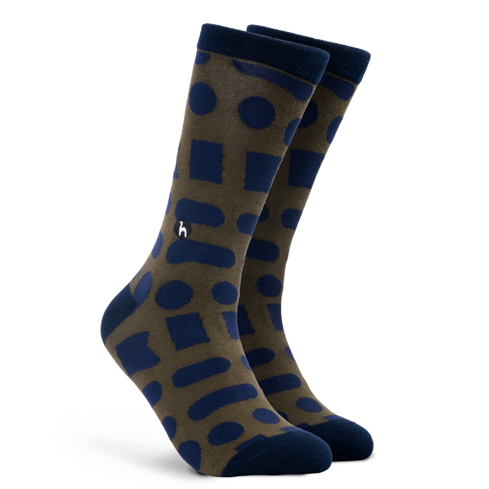 Big Shells Olive Socks