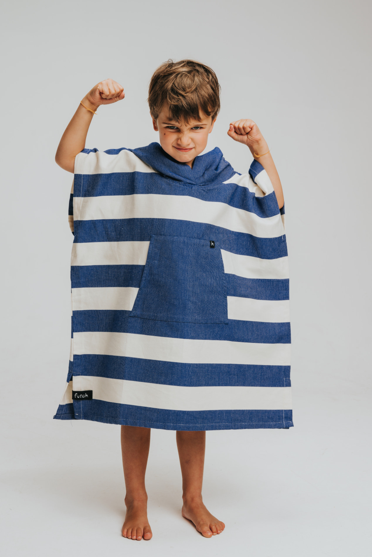 Futah - Bedu Blue Kids Poncho (4)
