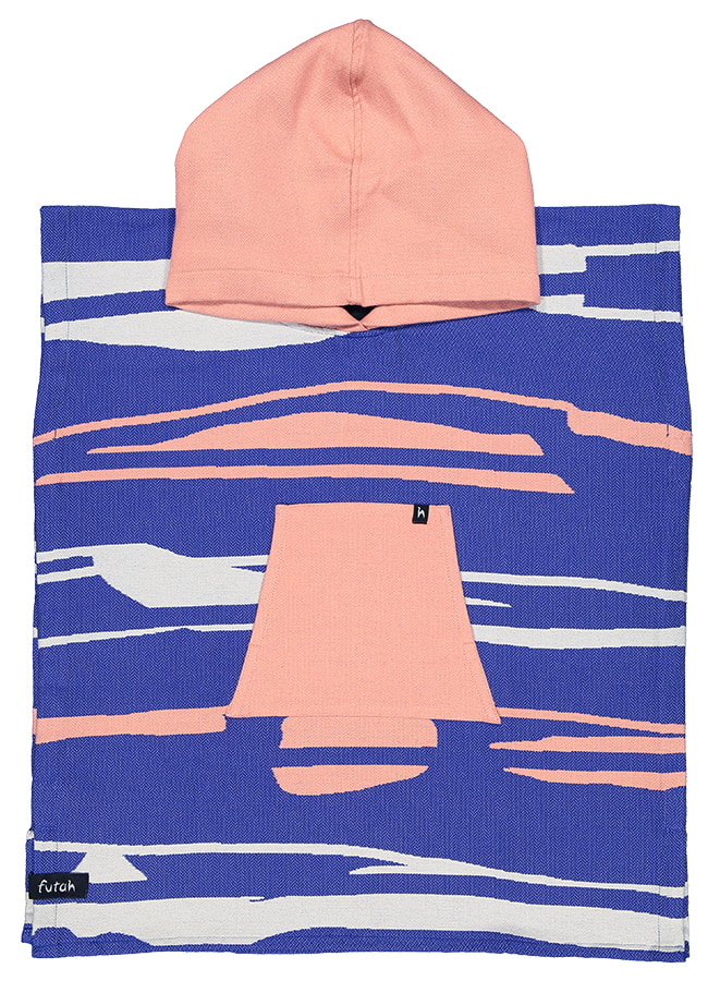 Futah - Maure Blue Kids Poncho (1)