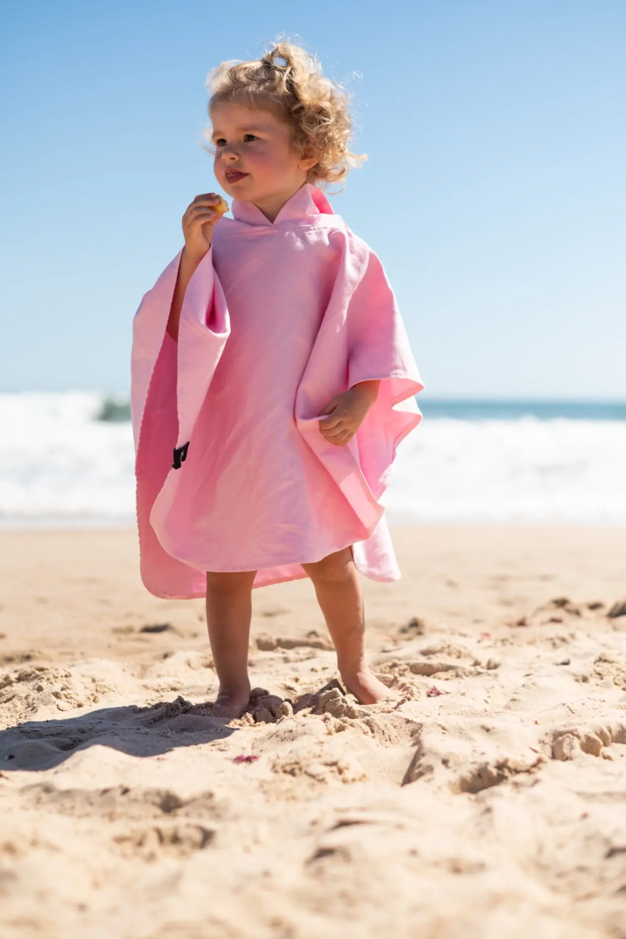 Futah - Ericeira Cor de Rosa Poncho Bebé (2)