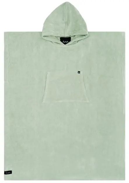 Futah Ericeira Green Terry Poncho