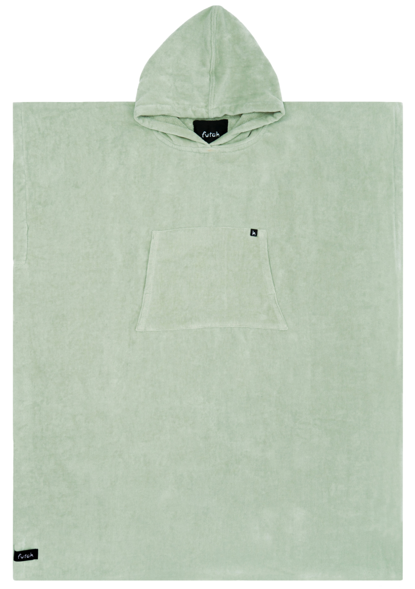 Futah - Ericeira Green Terry Poncho - Organic Cotton (1)