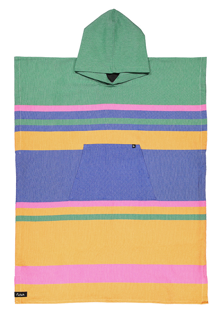 5600876520852_WARLA GREEN & PINK & BLUE & GOLD PONCHO ADULT