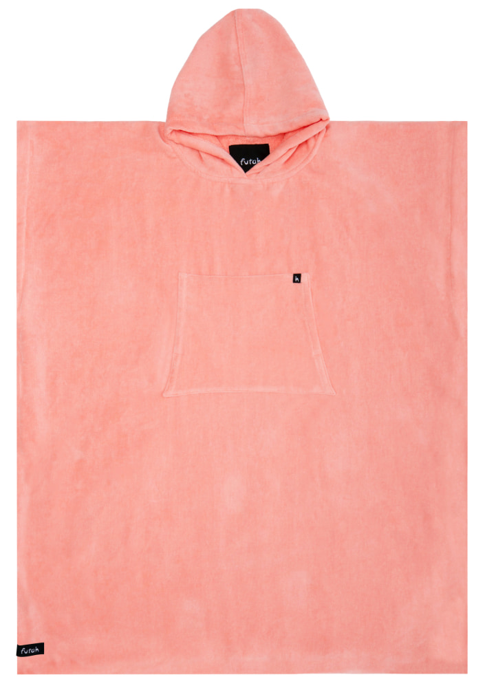 SURF PONCHO TERRY_ORGANIC COTTON_CORAL_5600373069557_