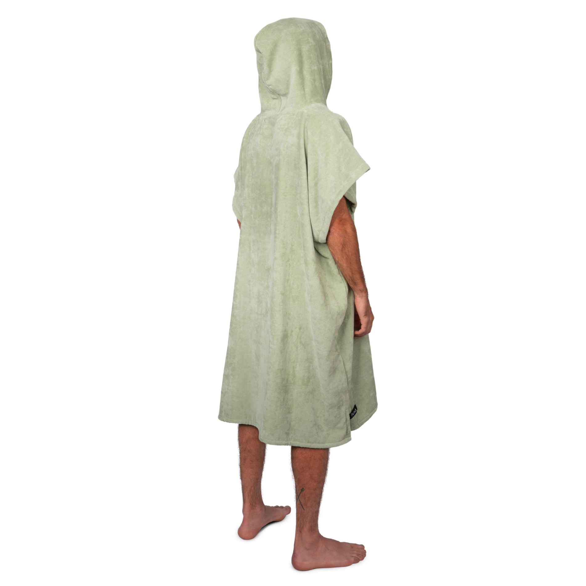 Futah - Ericeira Green Terry Poncho - Organic Cotton (4)