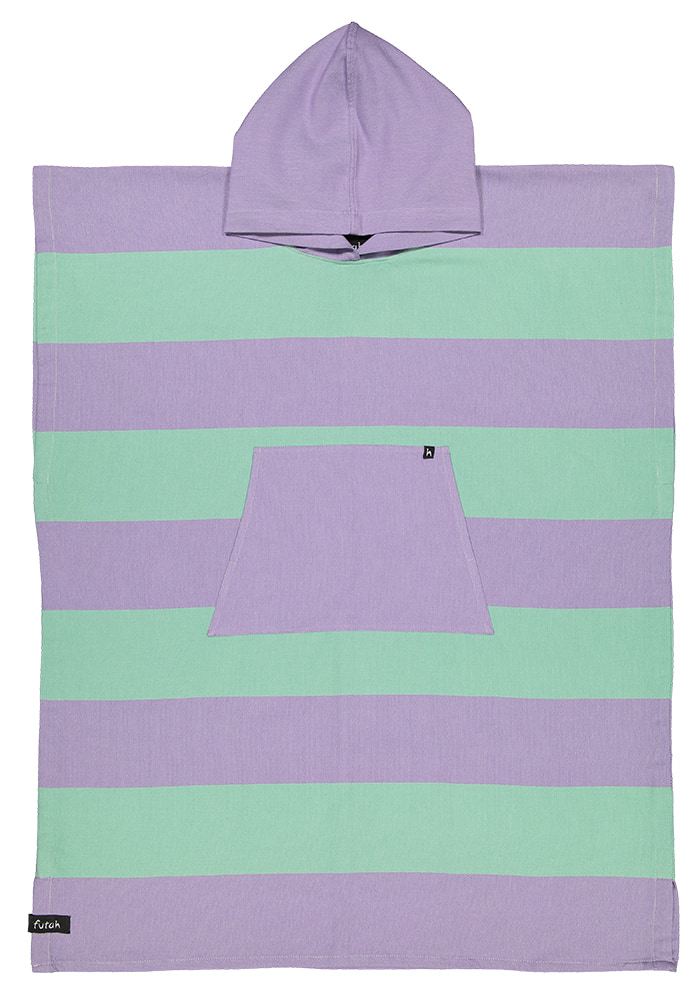 Futah - Bedu Green & Violet Adult Poncho (1)