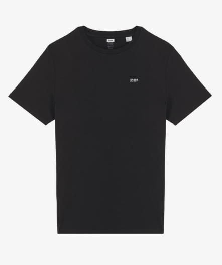 T-Shirt Preta Algodão Orgânico - Lisboa 