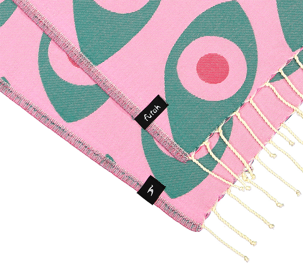 Futah - Daintree Pink Beach Towel (1)