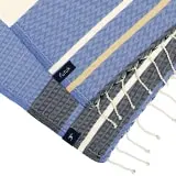 Papua Blue _ Mocha_Detail_ INDIVIDUAL BEACH TOWEL._min