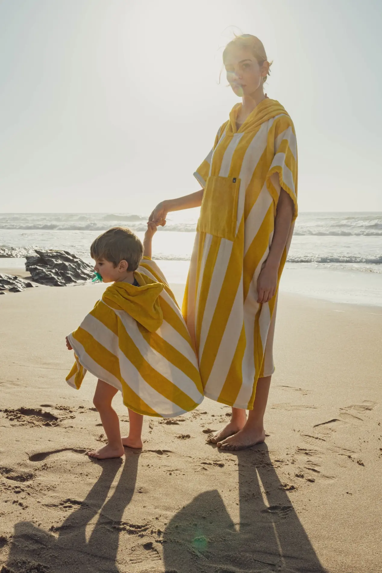 Futah - Bedu Mostarda Poncho Turco Bebé (3)