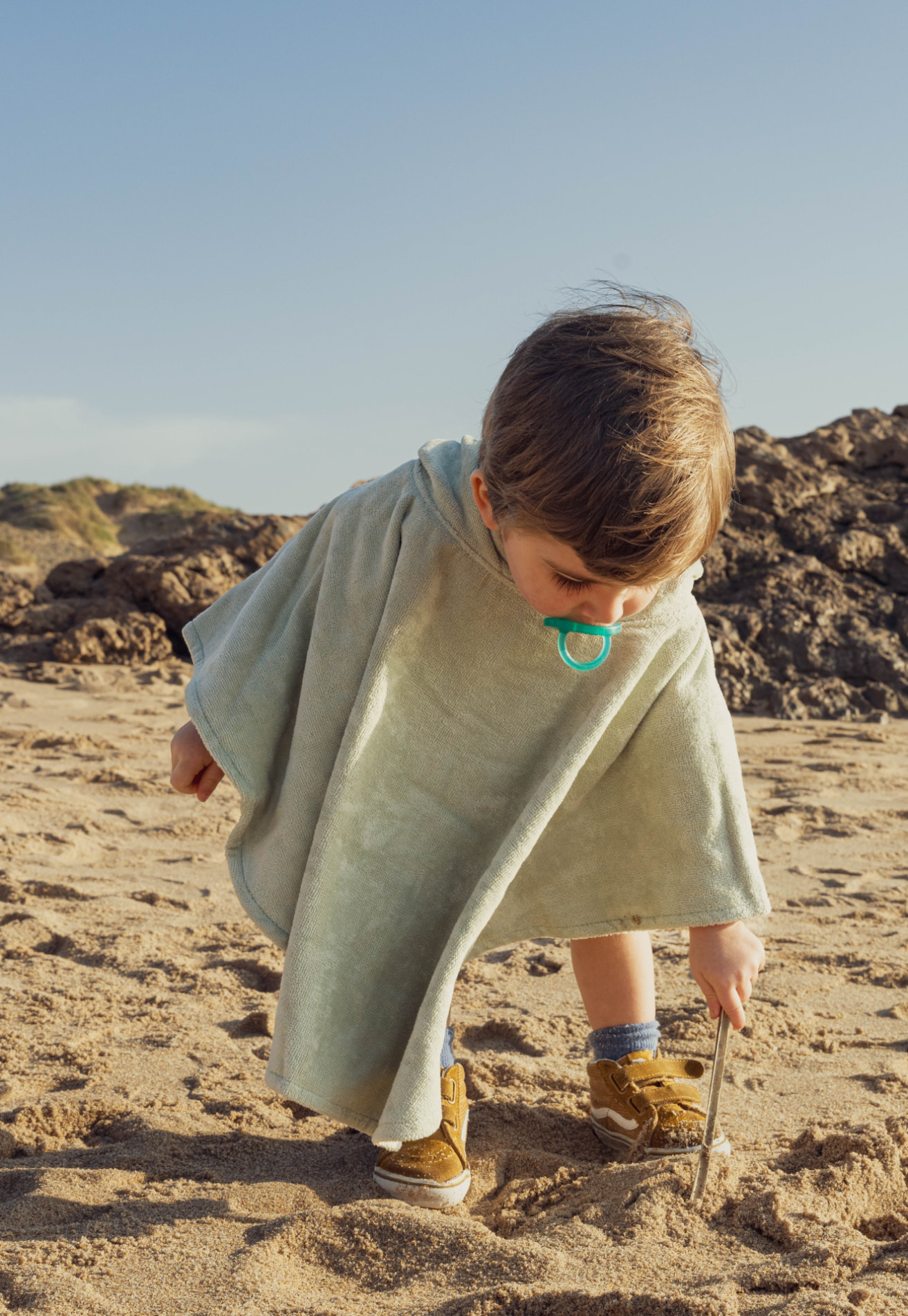 Futah - Ericeira Verde Poncho Turco Bebé (2)