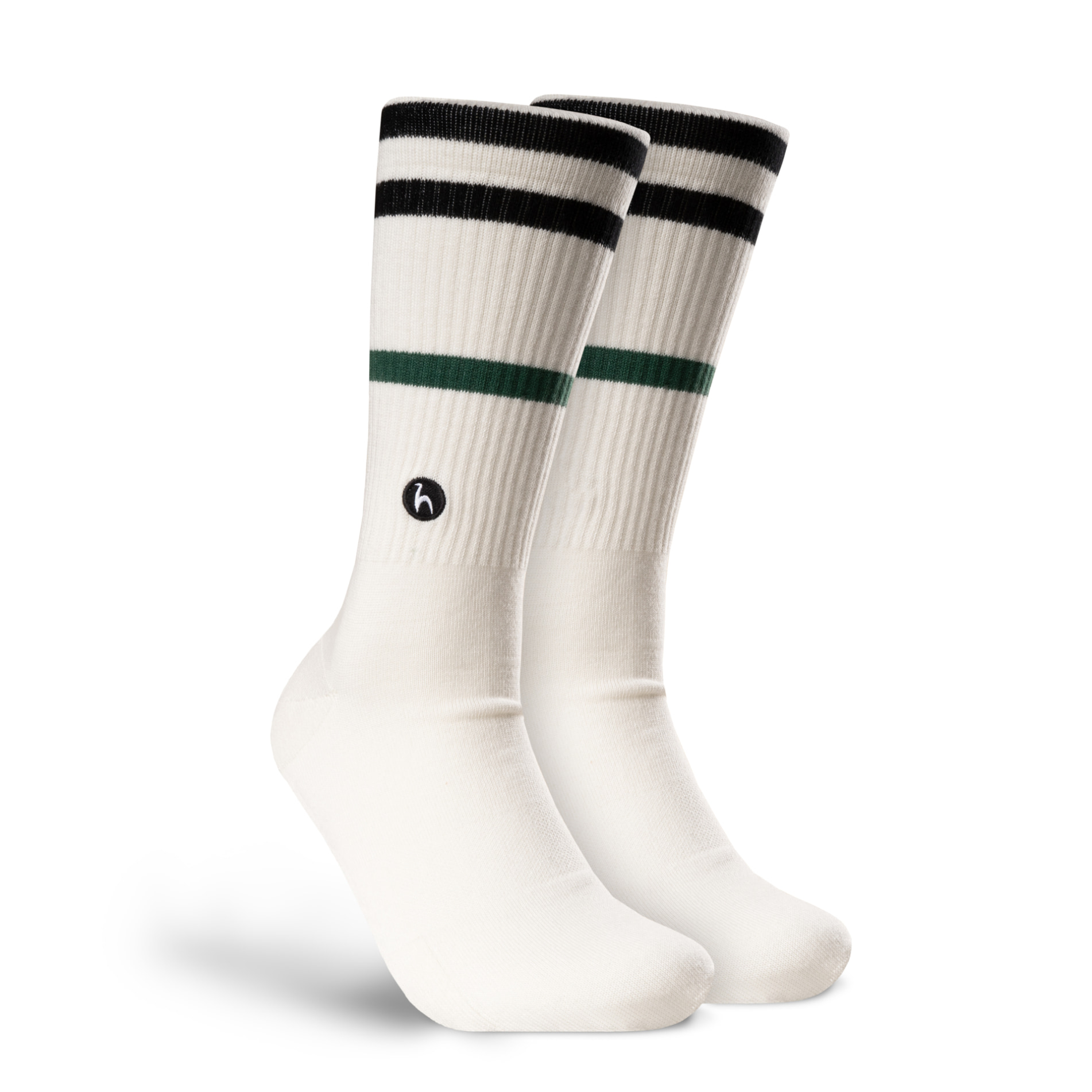 Futah - Stripes Raw Black Socks (1)