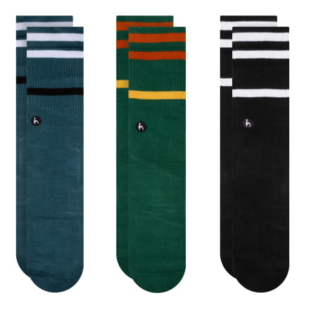 3-Pack Meias Riscas F