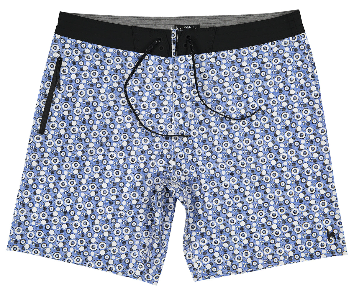 Futah - Vortex Blue & White Boardshorts (1)