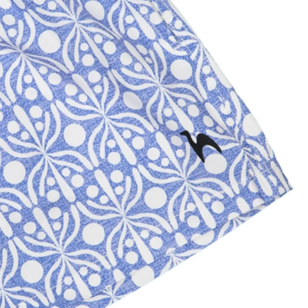 Futah - Calções de Banho de Criança Flora Azul & Branco (4)