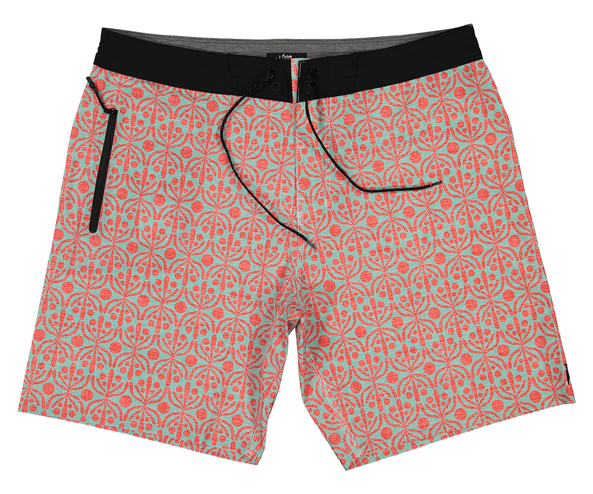 Futah - Flora Aquatic & Red Boardshorts (1)