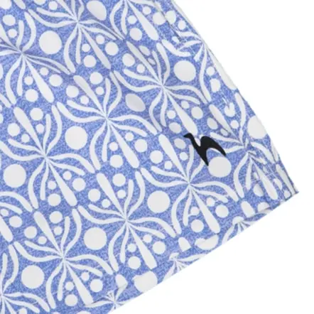 Calções de Banho de Criança Flora Azul & Branco (2)