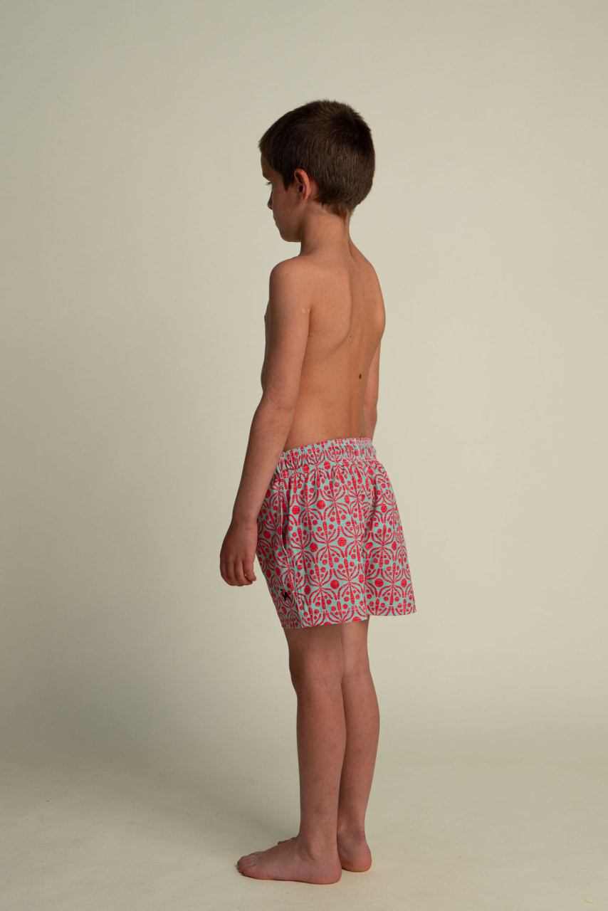 Futah - Flora Aquatic & Red Kids Swimshorts (3)