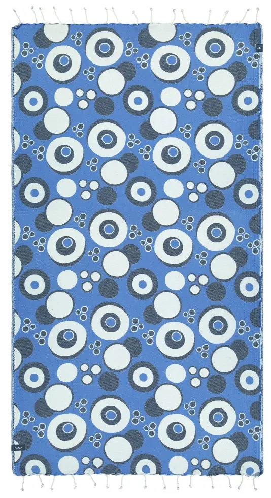Futah - Vortex Blue & Black Beach Towel (1)