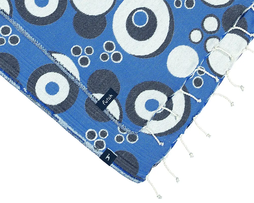 Futah - Vortex Blue & Black Beach Towel (2)