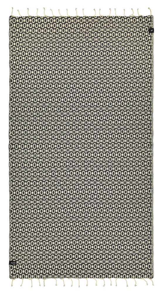Futah - Pulse Black Beach Towel (1)