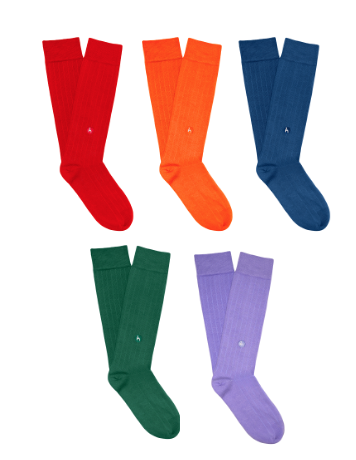 Futah - 5 Pack Ericeira High  Knee Socks (1)