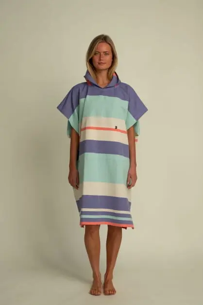 Futah Papua Roxo & Verde Água Poncho