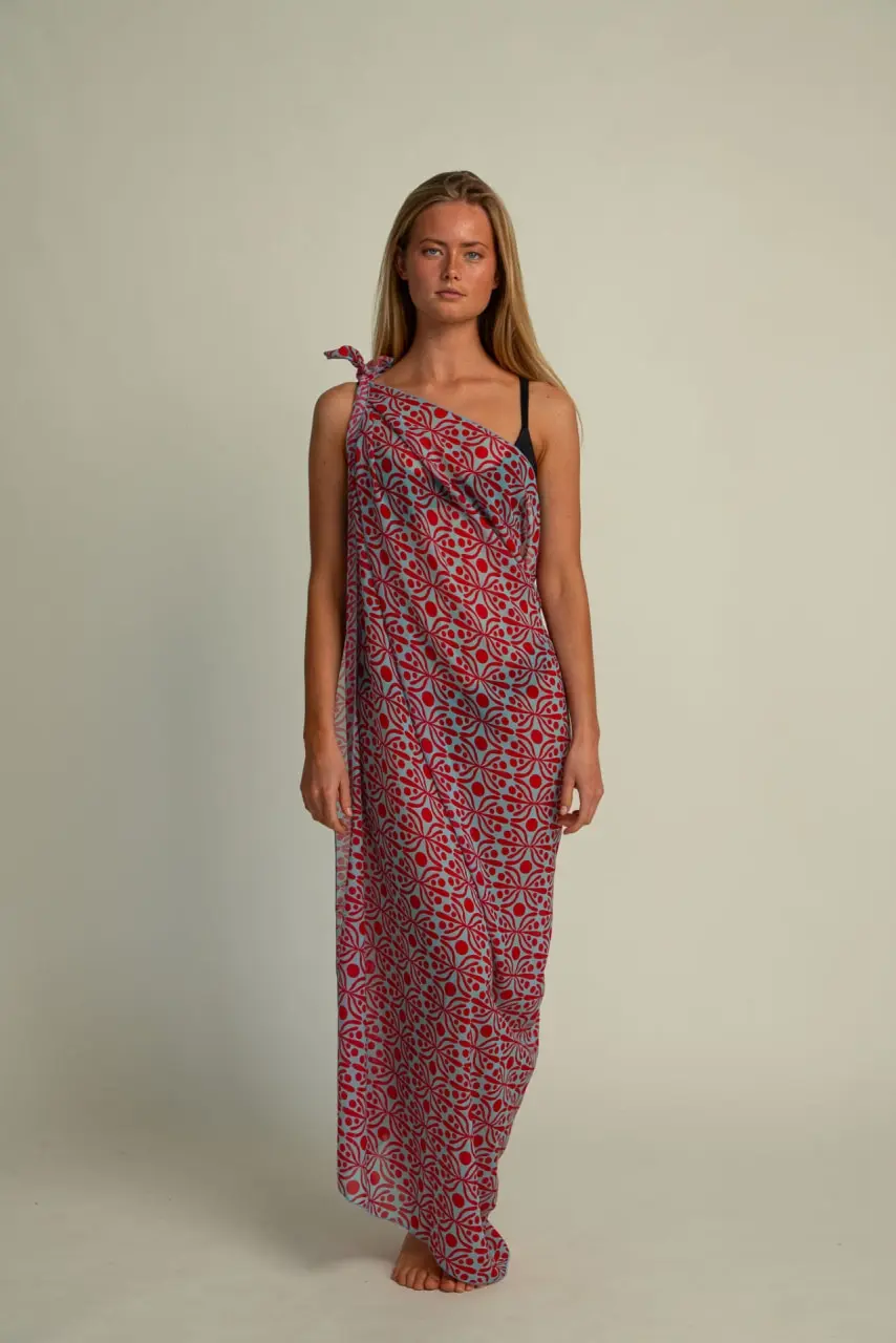 Futah - Flora Azul Aquático & Coral Pareo (3)